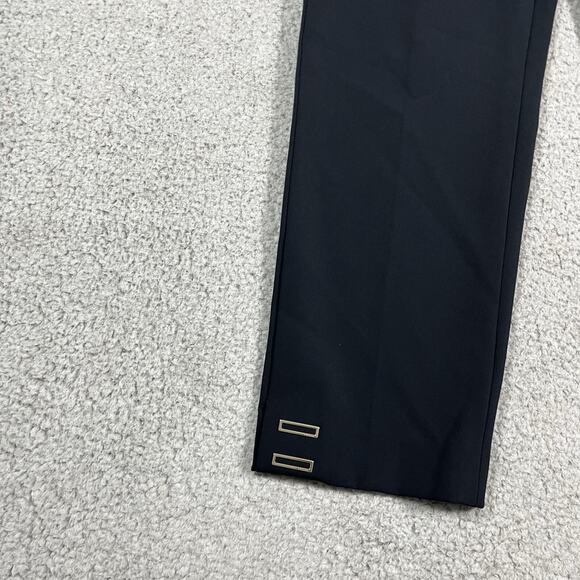 Escada Pants Womens 38 Blue Dress Straight Leg Trousers Preppy Designer - Picture 11 of 16